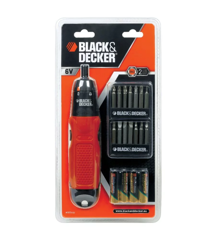 Set svitavvita a pile black+decker "a7073" 19 pezzi 6v